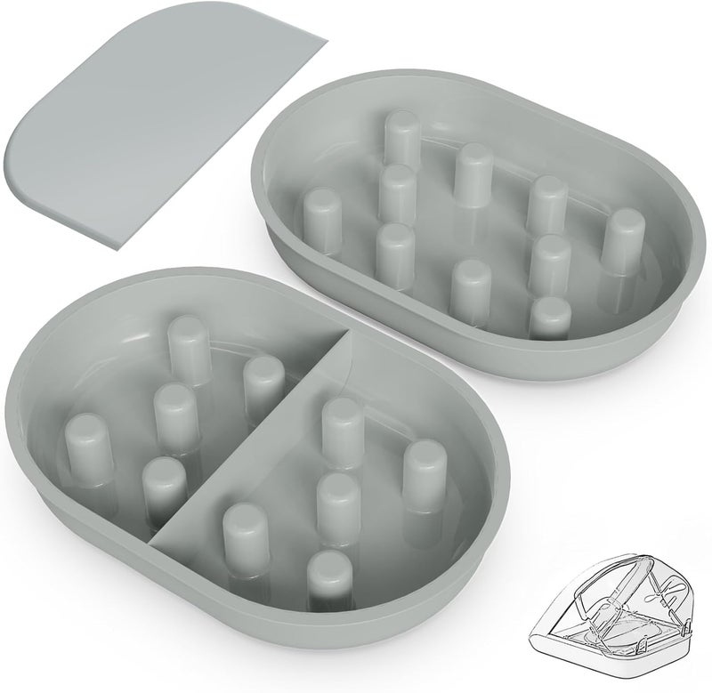 Baofum Slow Feeder Bowl for Automatic Microchip Cat Pet Feeder, Helps Prevent Bloat & Improve Digestion, Easy to Clean, Slow Feeder Bowls & Mat - Image 1